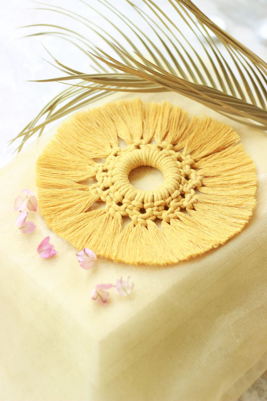 Macrame Knotted Tealight Candle Holder